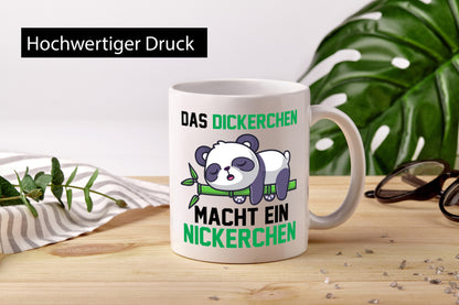 Das dickerchen macht ein Nickerchen | Panda lustiger Spruch Geschenk Humor
