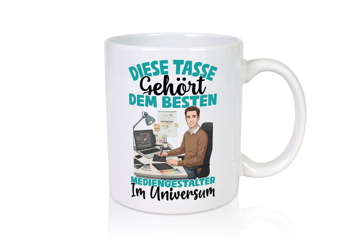 Im Universum: Mediengestalter | Medien Geschenk Humor Geschenkidee lustiger