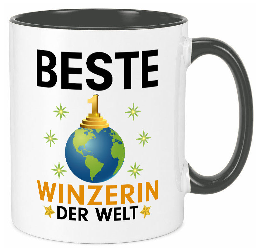 Welt Beste Winzerin | Weinbauer Wein Humor Geschenkidee Tasse