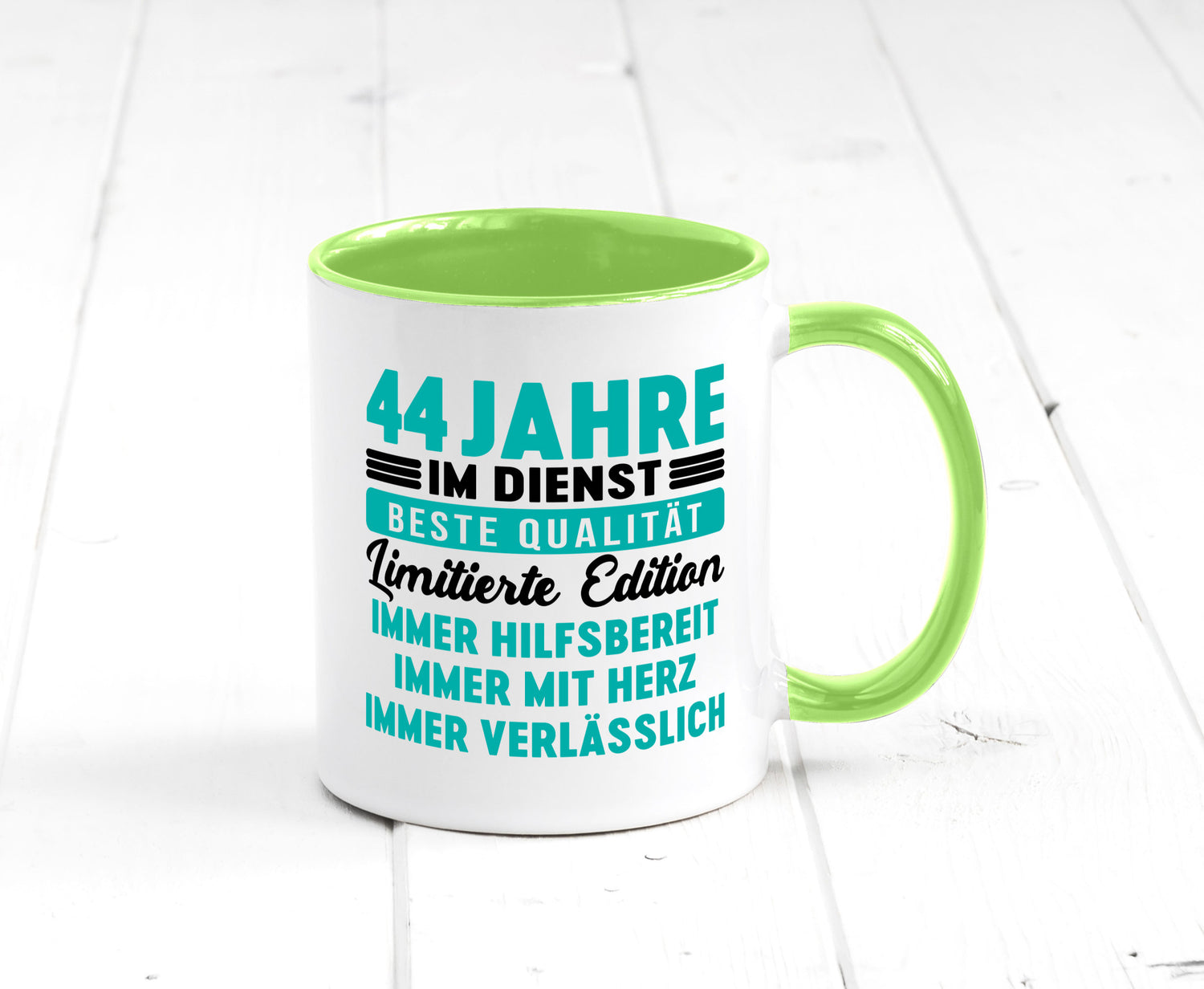 44 Jahre im Dienst | Jubiläum Arbeit v5 lustig Kollegen Büro Geschenk Tasse