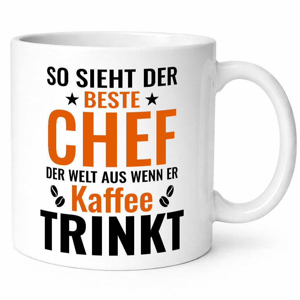Kaffee trinkt: Chef | Führungskraft Vorgesetzter Humor Arbeit Kollegen Büro