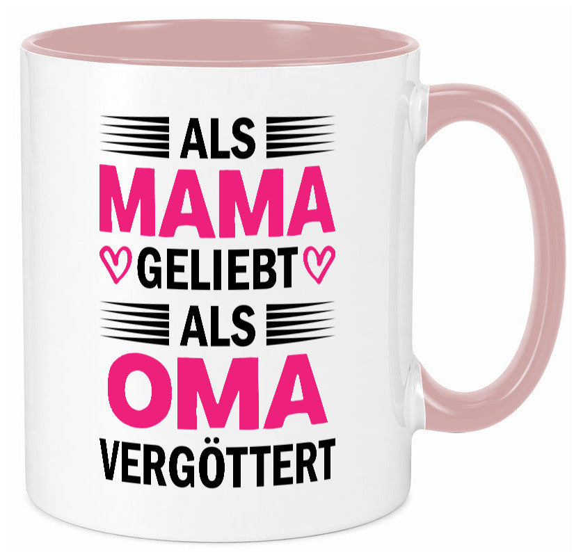 Als oma Vergöttert | Muttertag mama Großmutter Humor Familie Geschenkidee Tasse
