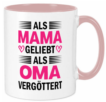 Als oma Vergöttert | Muttertag mama Großmutter Humor Familie Geschenkidee Tasse