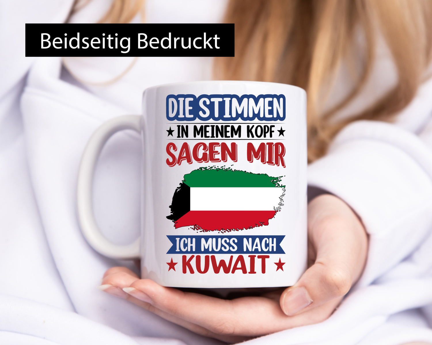 Kuwait | Urlaub Stimmen in meinem Kopf Traumland Geschenkidee Humor Tasse