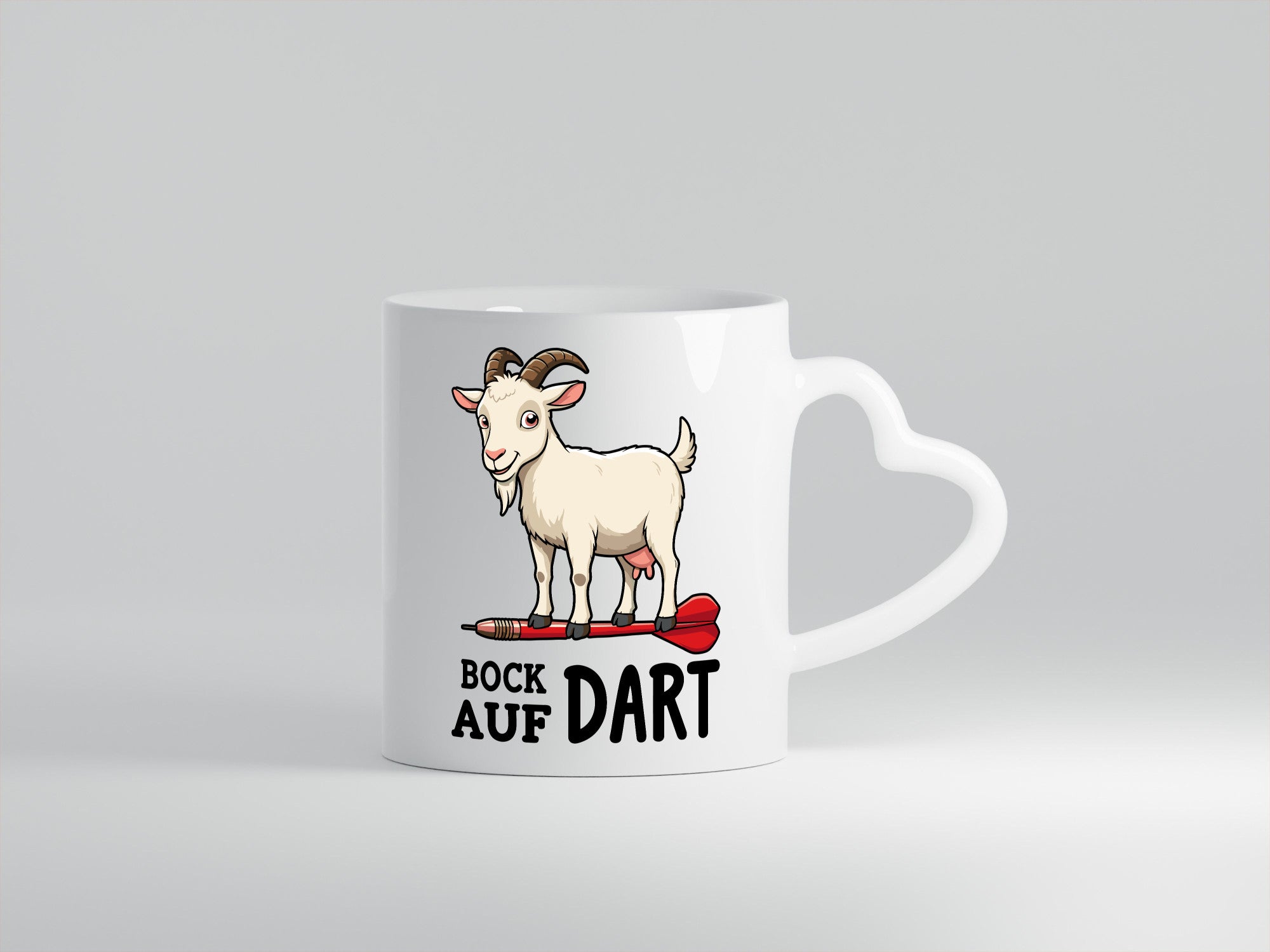 Bock auf Dart | Dartspieler Dartpfeil Ziegenbock v2 Geschenkidee Humor Tasse