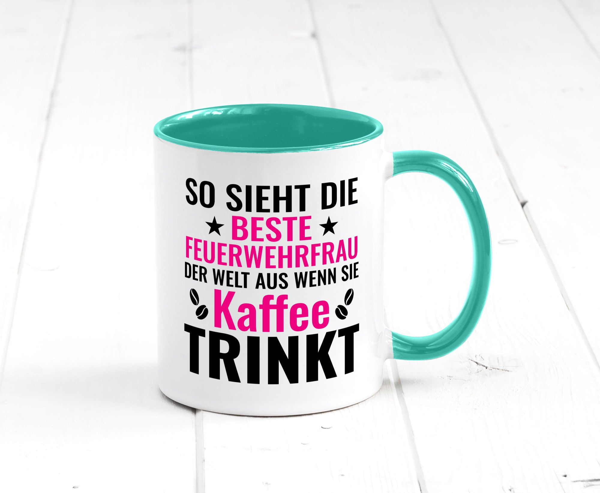 Kaffee trinkt: Feuerwehrfrau | Feuerwehr Geschenkidee Humor Tasse
