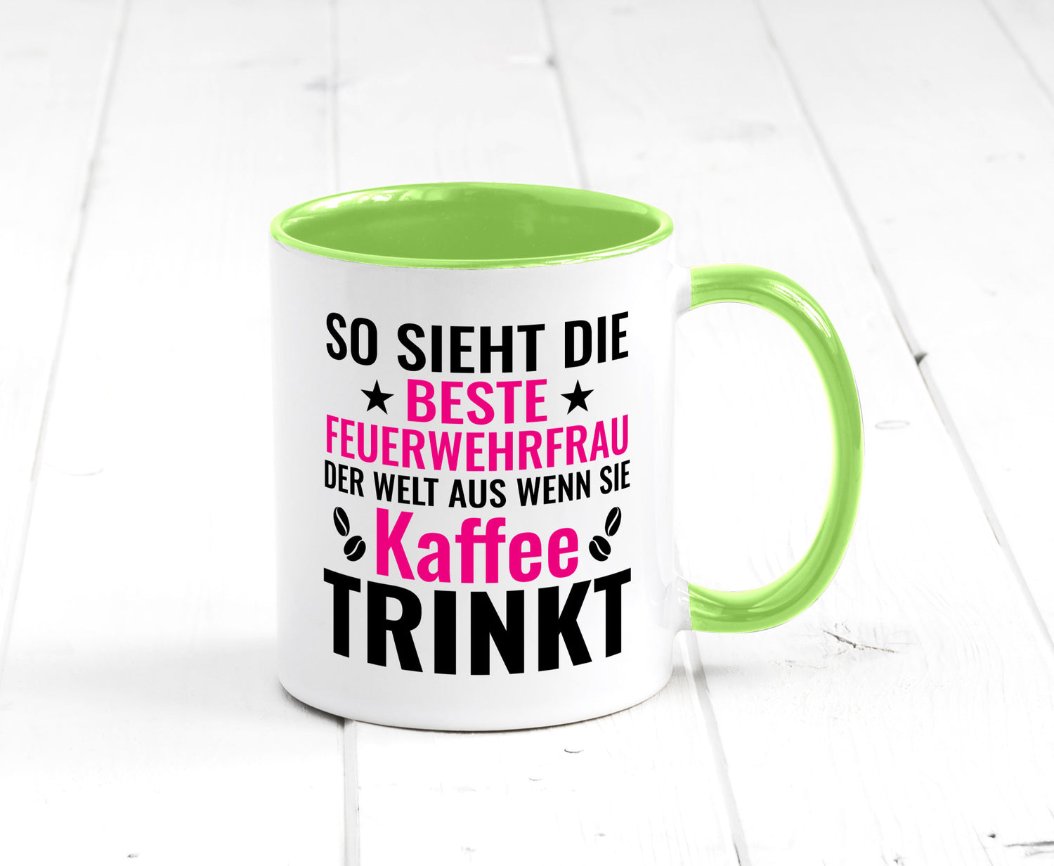 Kaffee trinkt: Feuerwehrfrau | Feuerwehr Geschenkidee Humor Tasse