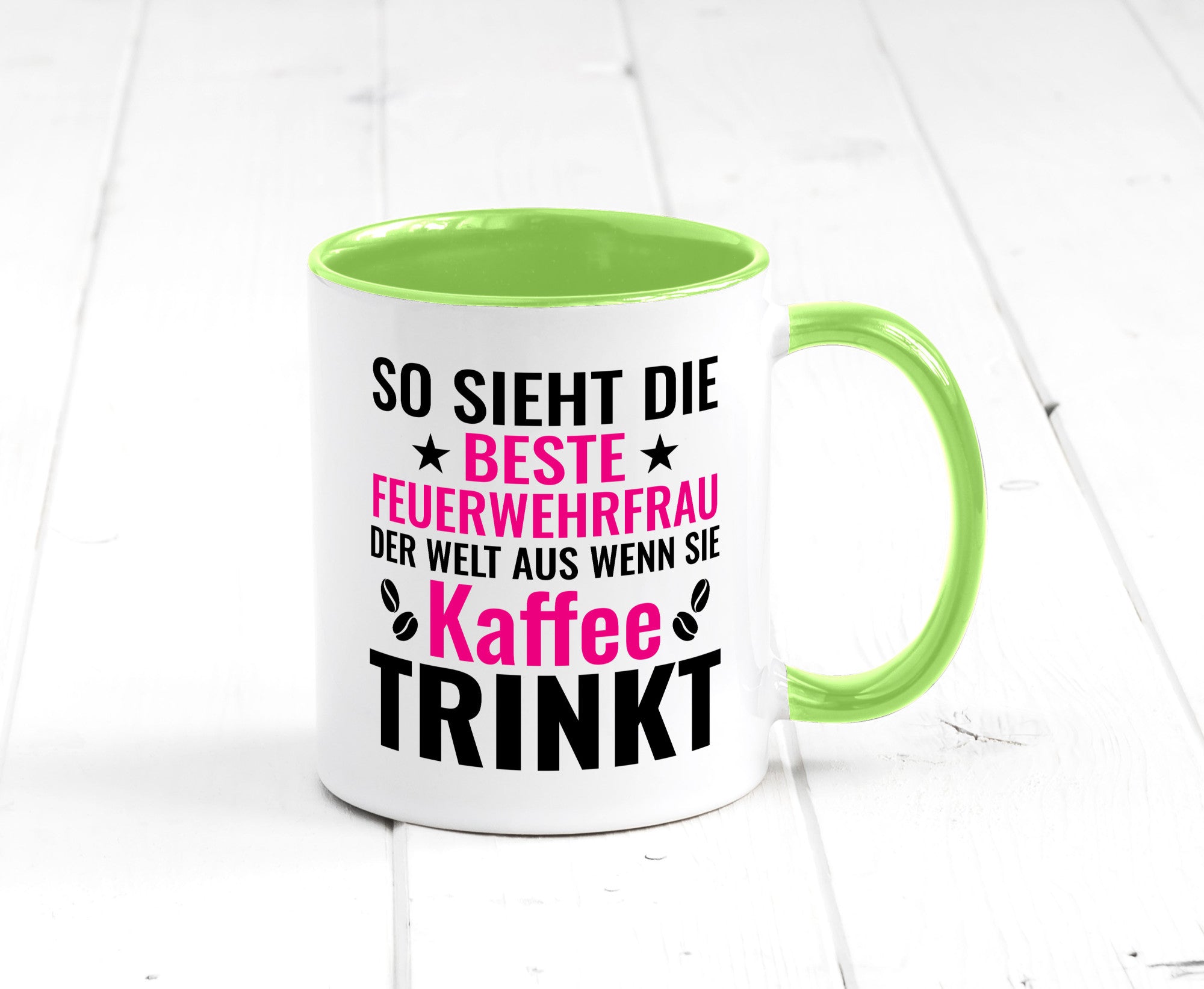 Kaffee trinkt: Feuerwehrfrau | Feuerwehr Geschenkidee Humor Tasse