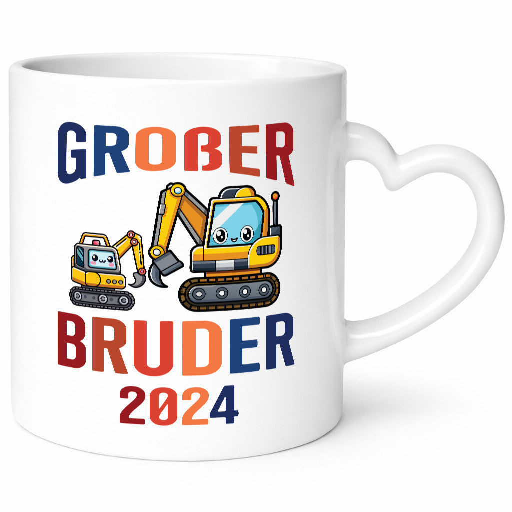 Großer Bruder | Bagger Geschwister Humor Geschenkidee Tasse