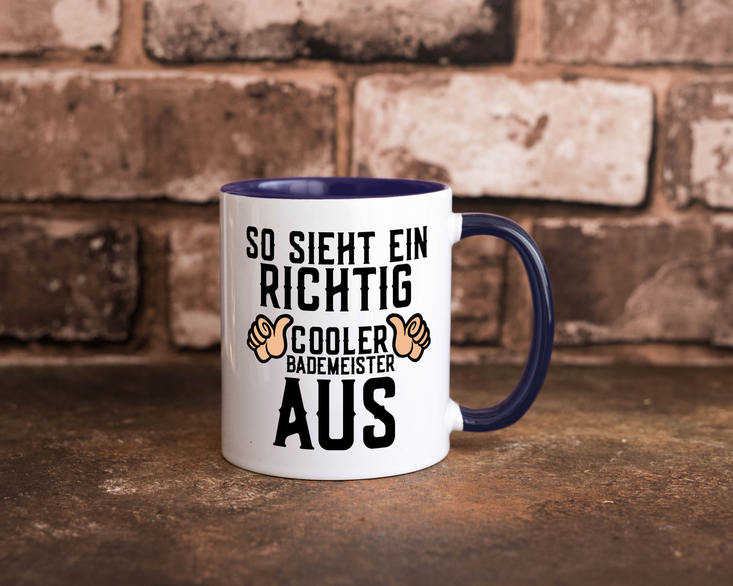 Richtig cooler Bademeister | Daumen hoch Schwimmbad lustig Humor Geschenkidee
