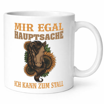 Hauptsache zum Stall | Reiterin Tasse Pferd Reiten Humor Geschenkidee