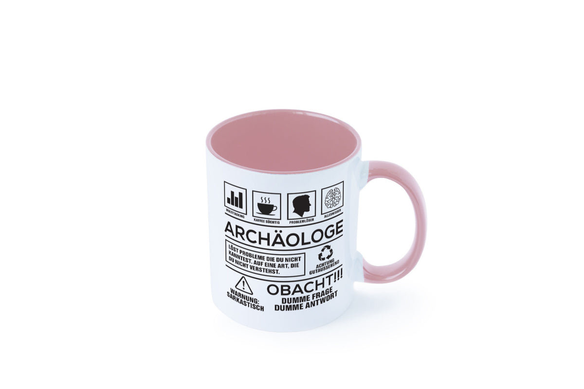 Achtung Probleme Archäologe | Archäologie Forscher Geschenkidee Humor Tasse