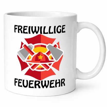 Freiwillige Feuerwehr | Flammen Brand Feuerwehrhelm Geschenkidee Humor Tasse