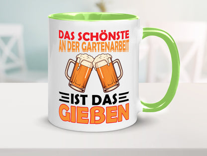 Das schönste an gartenarbeit ist Gießen | Biertrinker Geschenkidee Arbeit