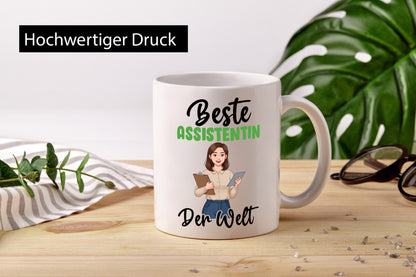 Beste Assistentin | Assistenz Hilfskraft v2 Geschenkidee Humor Tasse