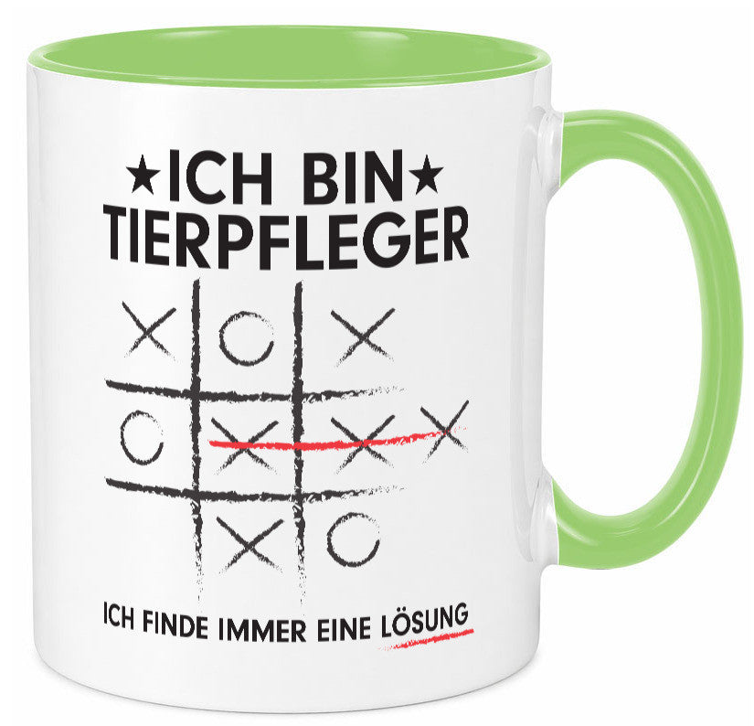 Löse Probleme: Tierpfleger | Pflegeberuf Tierheim v3 lustiger Spruch Geschenk Tasse