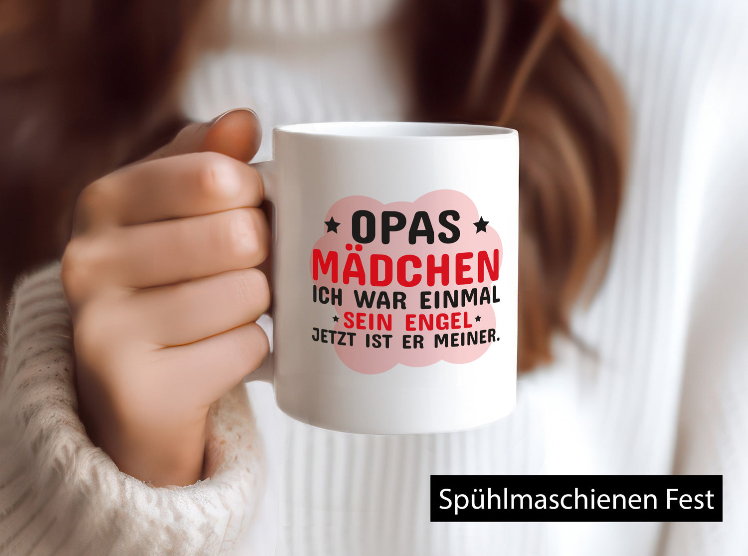 Opas Mädchen | Trauer Tasse Abschied Enkelin lustig Familie Geschenkidee