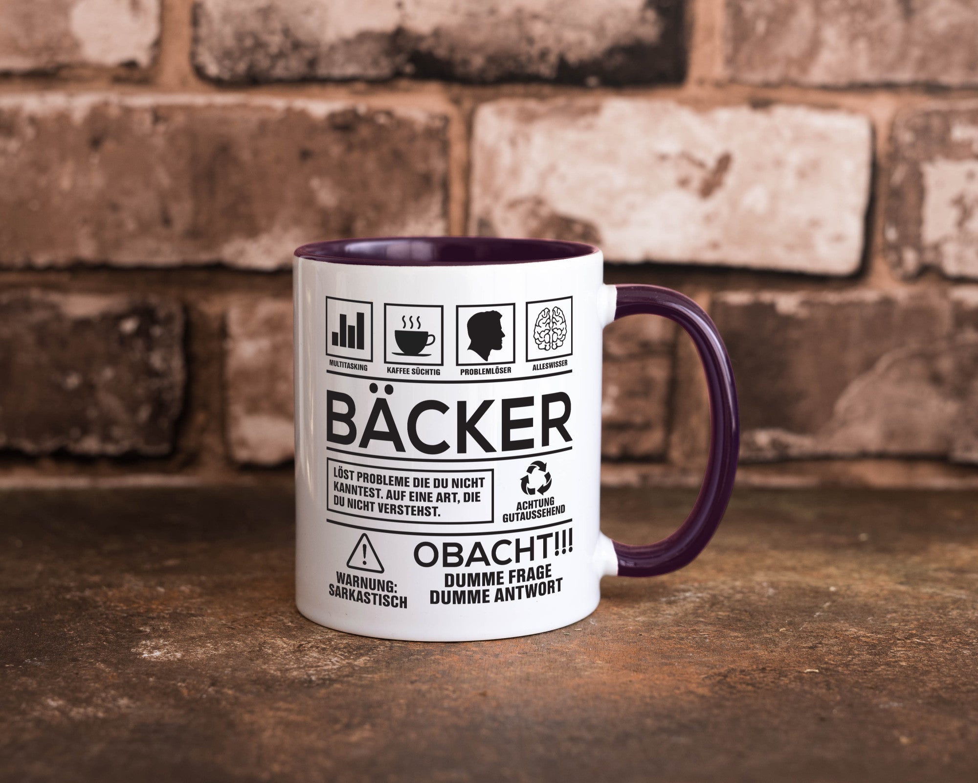Achtung Probleme Bäcker | Bäckerei Backen Konditor Geschenk Humor Geschenkidee