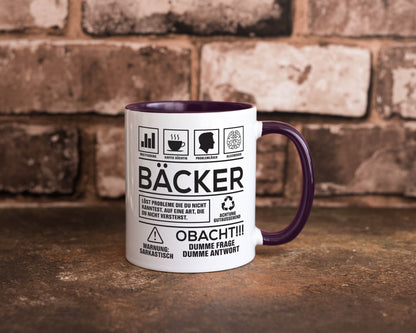 Achtung Probleme Bäcker | Bäckerei Backen Konditor Geschenk Humor Geschenkidee