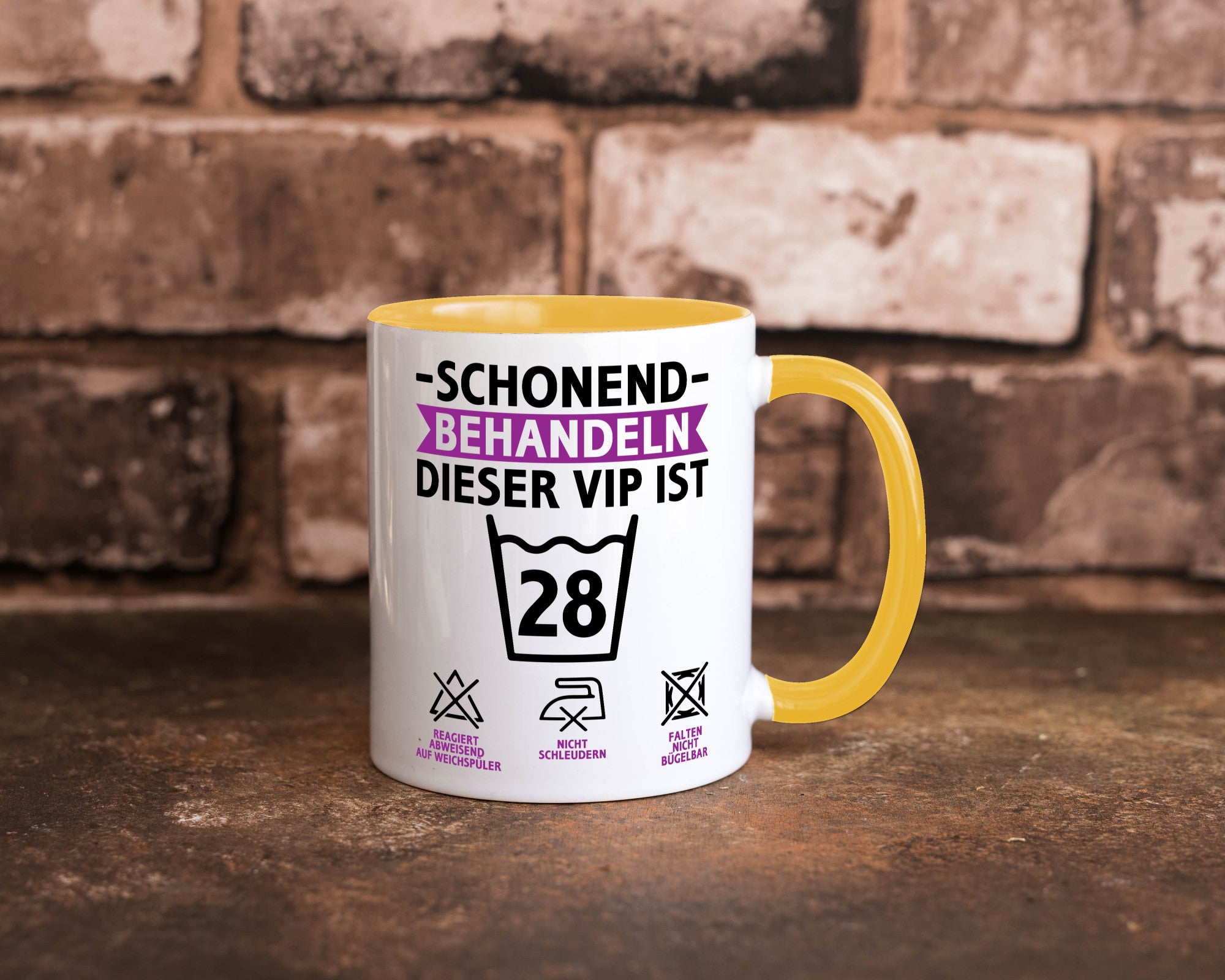 28 Geburtstag | schonend behandeln Jahre Humor Geschenkidee Tasse