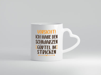 Schwarzen Gürtel im Stricken | Stricknadel lustiger Spruch Geschenk Humor