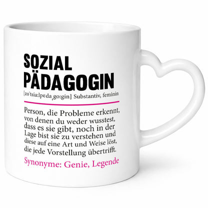 Sozialpädagogin | Spruch lustig Humor Pädagogin v2 Geschenkidee Geschenk Tasse