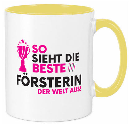 Die Weltbeste Försterin | Forst Arbeit Humor Kollegen Büro Geschenkidee Tasse