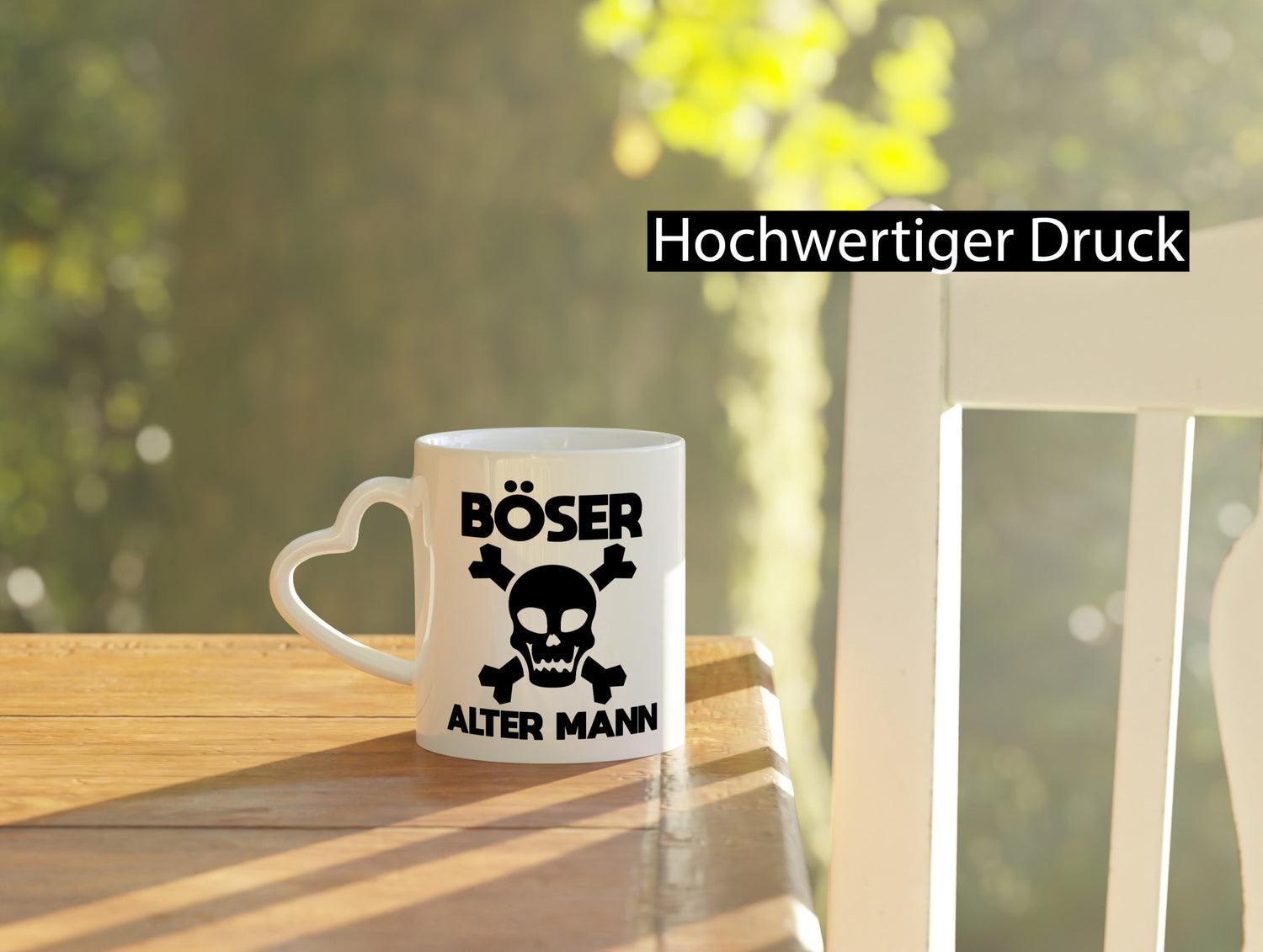 Böser alter Mann | Totenkopf Humor Geschenkidee Tasse