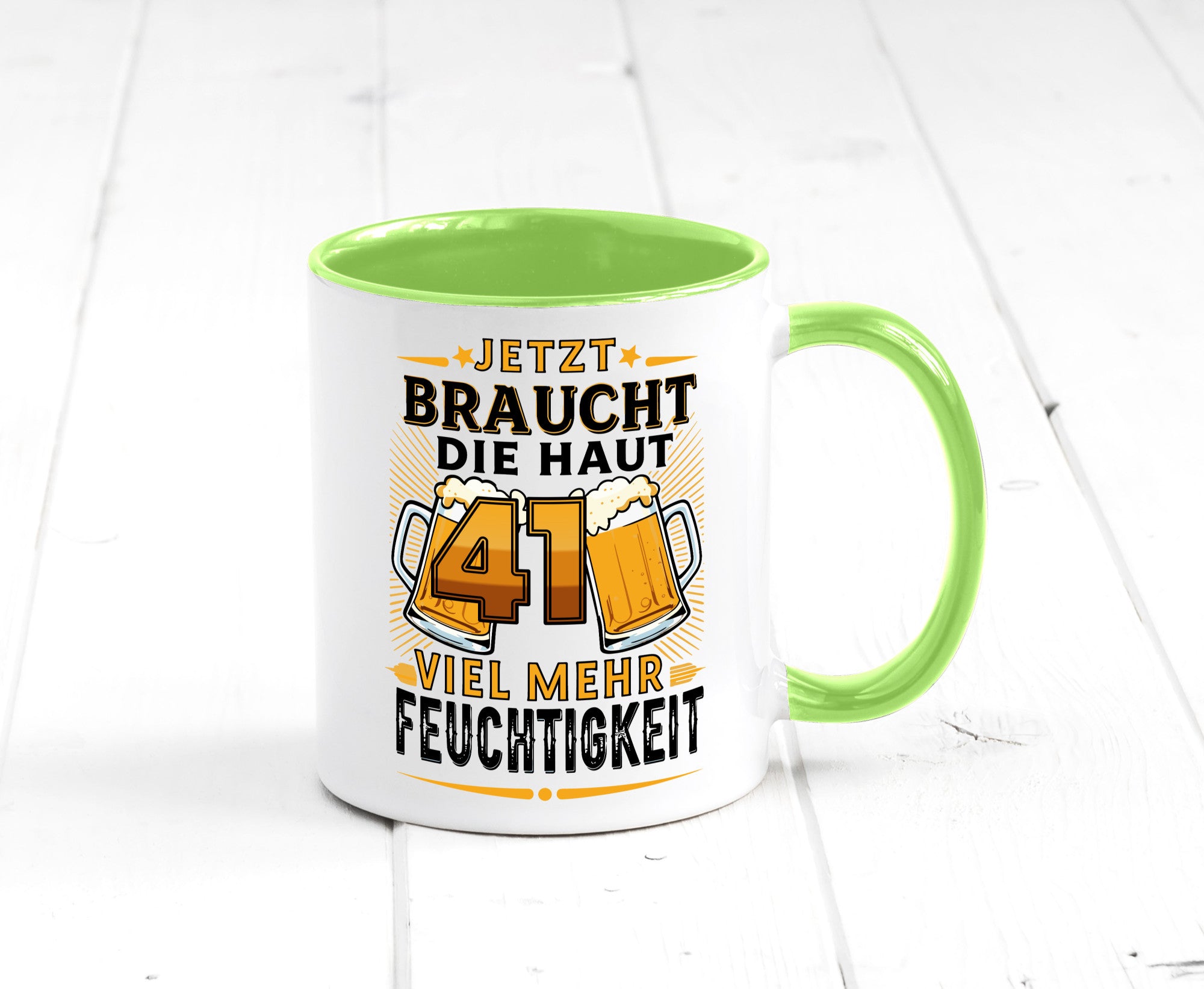 41 braucht die haut mehr Feuchtigkeit | 41. Geburtstag Geschenkidee Humor Tasse