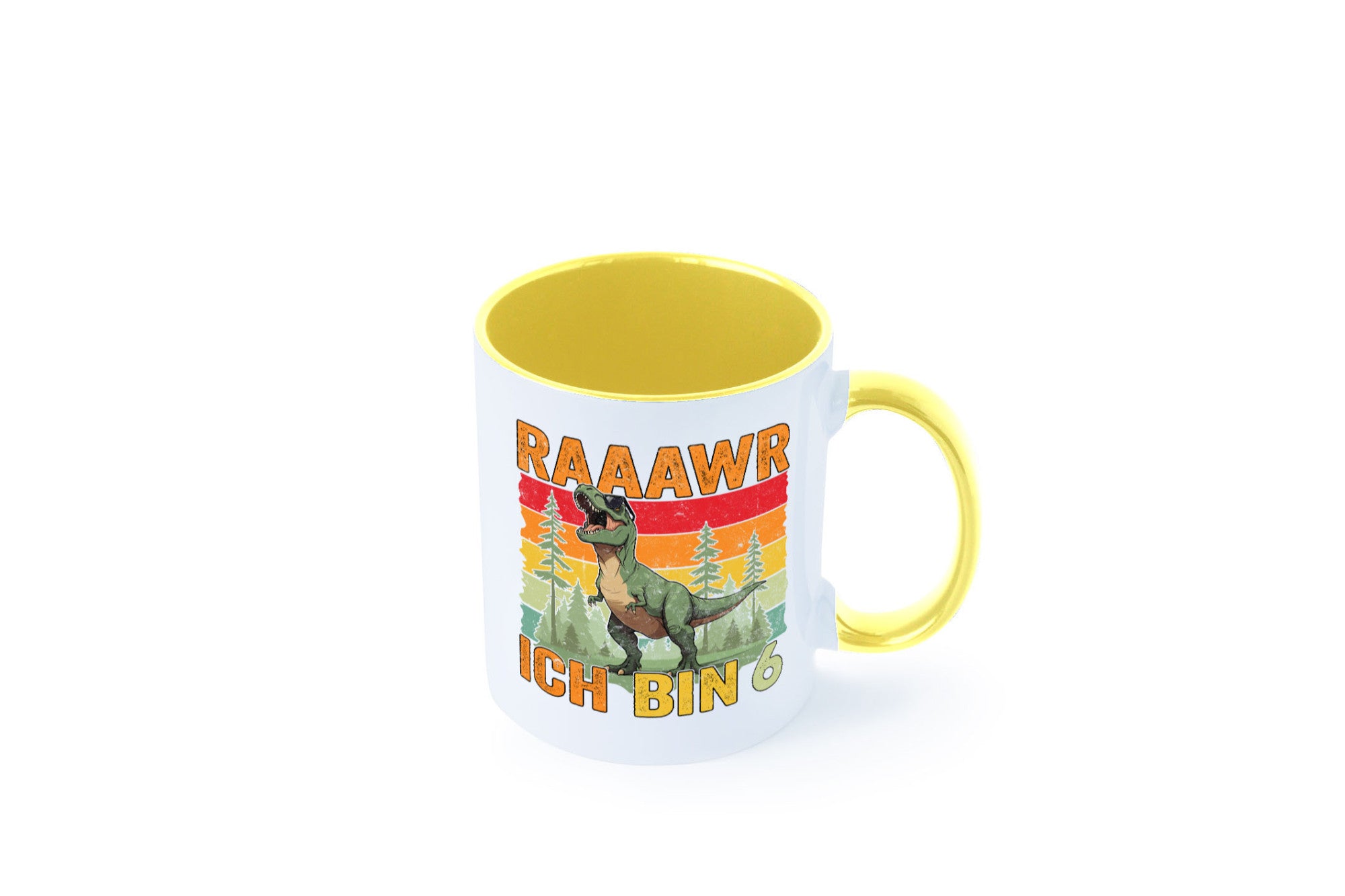 6. Geburtstag | 6 Jahre rarrrr ich bin Dinosaurier Humor Geschenkidee Tasse