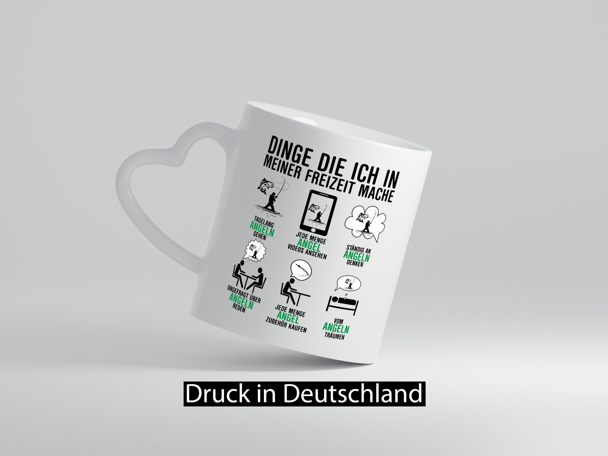 Dinge die ich in meiner Freizeit mache | Angler Angeln Humor Geschenkidee Tasse