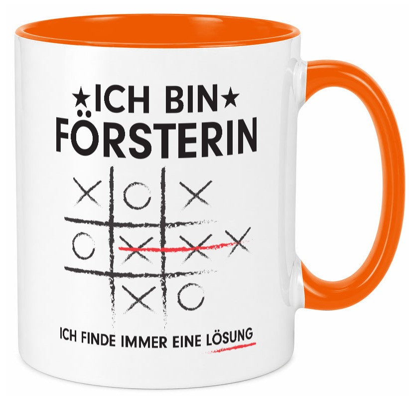 Lösung finden: Försterin | Forst Arbeit lustiger Spruch Geschenk Kollegen Büro Tasse