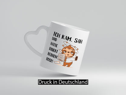 Ich habe keinen Bock | Faultier Kam, sah und kein Geschenkidee Tierliebhaber