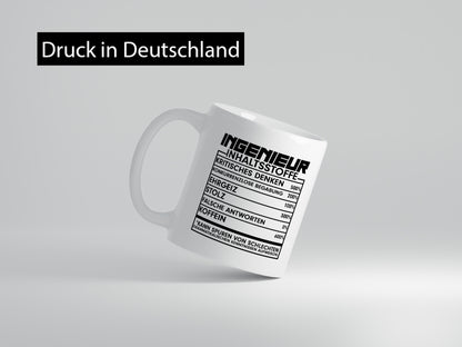 Ingenieur | Beruf Tasse Inhaltsstoffe lustig Geschenk Arbeit Kollegen Büro
