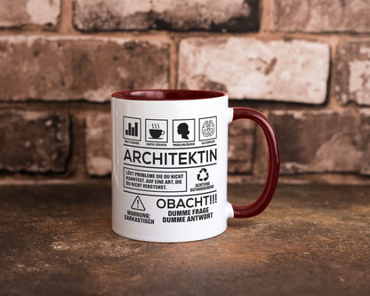 Achtung Probleme Architektin | Architektur Büro lustig Arbeit Kollegen Geschenk