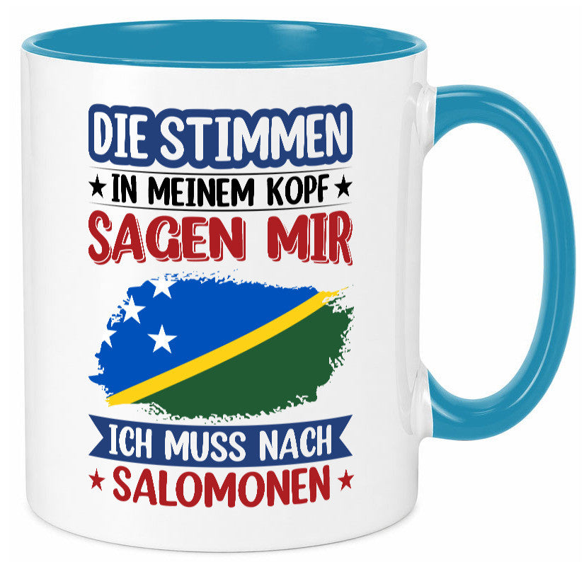 Salomonen | Urlaub Stimmen in meinem Kopf Traumland v2 Humor Geschenkidee Tasse