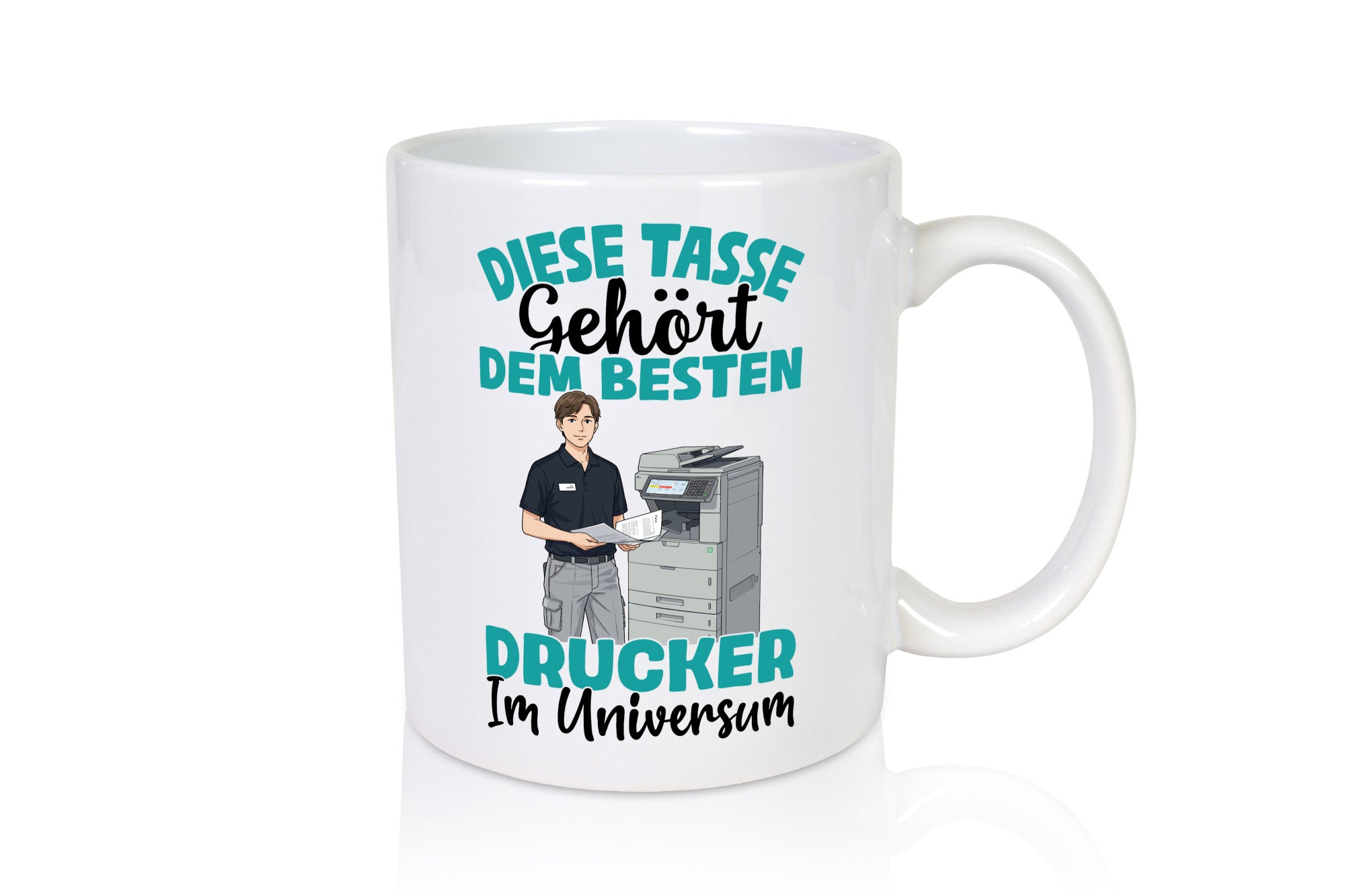 Im Universum: Drucker | Druckerei Print Medien Geschenkidee Humor Tasse