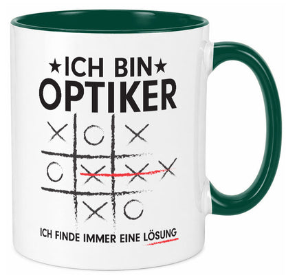 Löse Probleme: Optiker | Augenoptiker Geschenkidee Humor Tasse