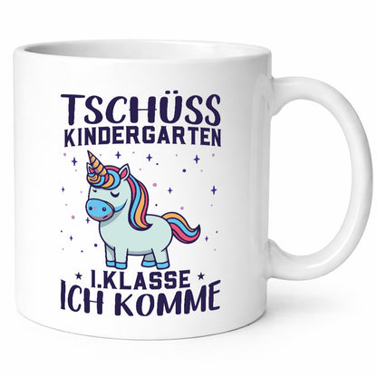 Kindergarten, jetzt 1. Klasse | Einhorn Geschenkidee Humor Tasse