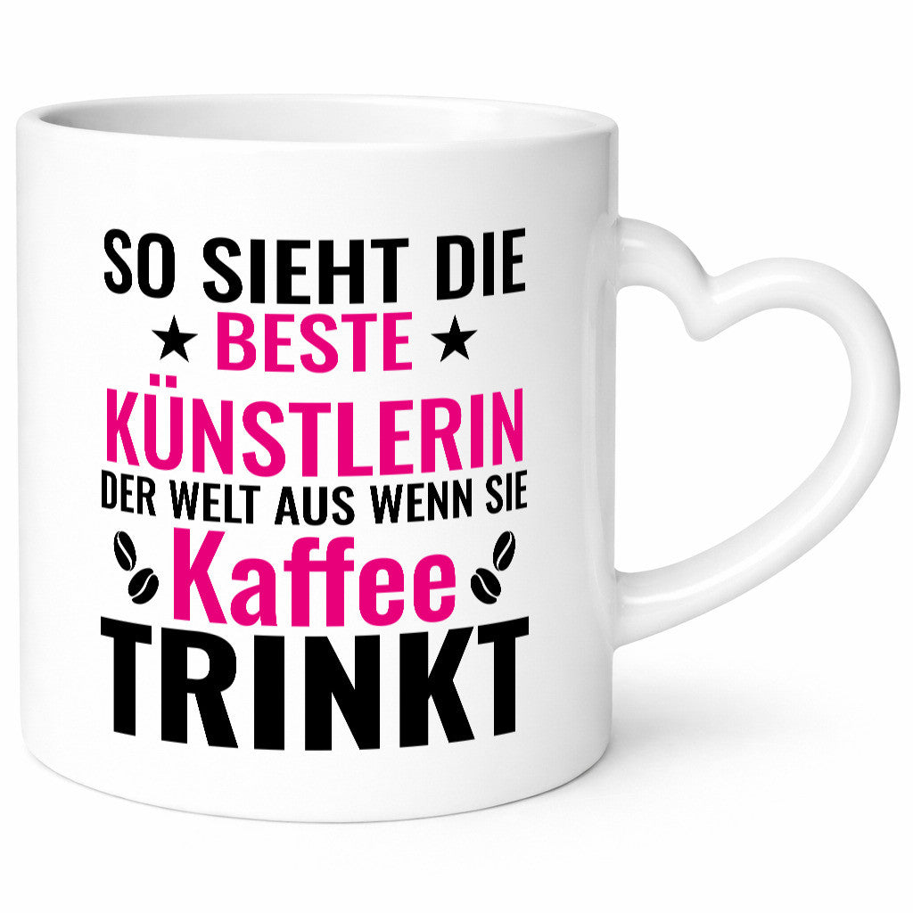 Kaffee trinkt: Künstlerin | Kunst Geschenk Humor Geschenkidee lustiger Spruch