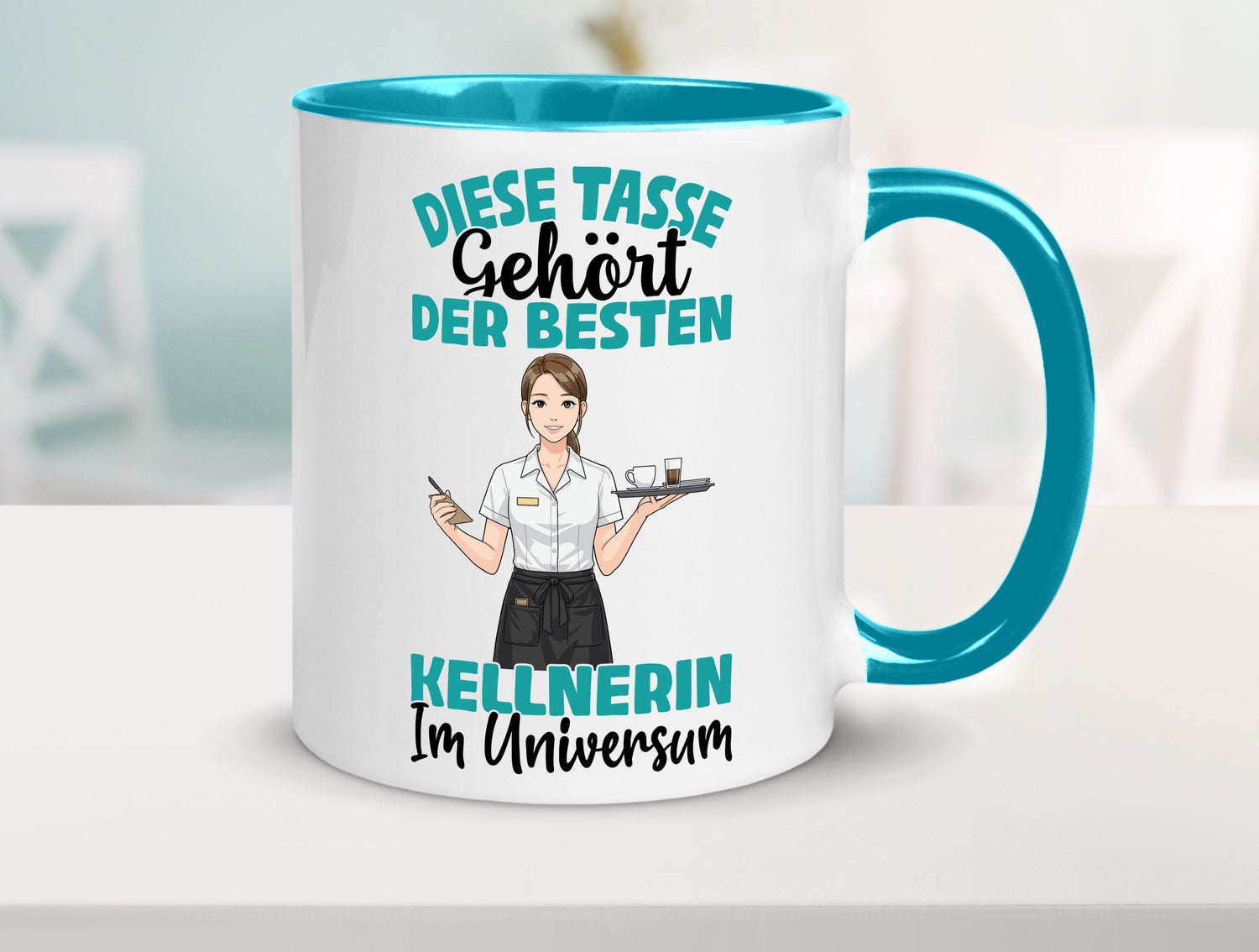 Im Universum: Kellnerin | Beruf kellnern Bedienung Geschenkidee Arbeit Kollegen