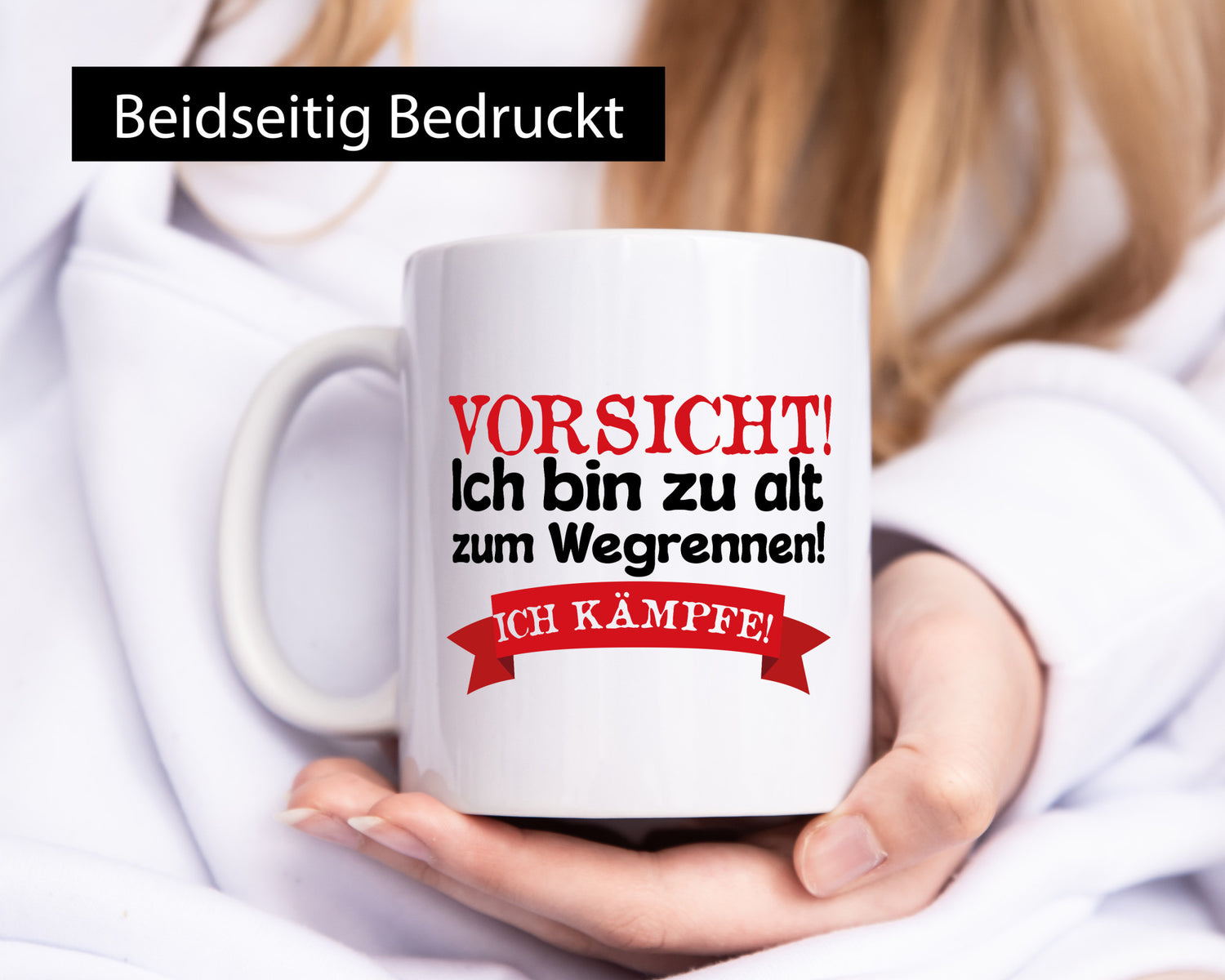 Bin zu alt zum wegrennen ich kämpfe | Alter Mann lustiger Spruch Geschenk Humor