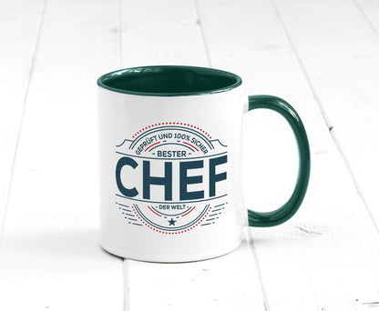 Geprüft und sicher: Chef | Führungskraft Vorgesetzter lustig Arbeit Kollegen