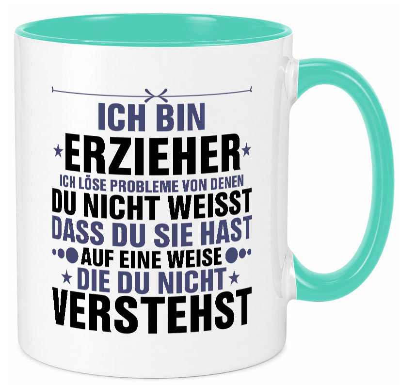 Löse Probleme: Erzieher | Pädagoge Schule v2 lustiger Spruch Geschenk Humor