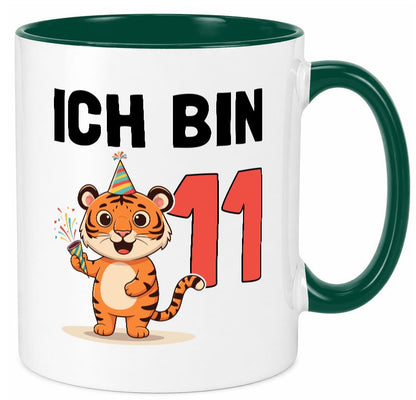 11. Geburtstag | 11 Jahre Tiger lustig Geschenkidee Geschenk Tasse