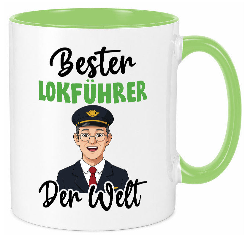 Bester Lokführer | Zug Beruf v2 Geschenkidee Arbeit Kollegen Büro Humor Tasse