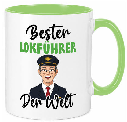 Bester Lokführer | Zug Beruf v2 Geschenkidee Arbeit Kollegen Büro Humor Tasse