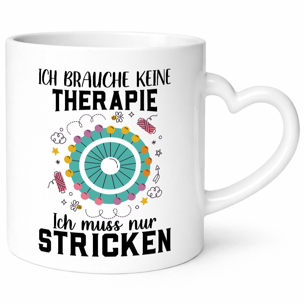 Keine Therapie, nur stricken | Wolle Stern Schmetterling lustig Humor