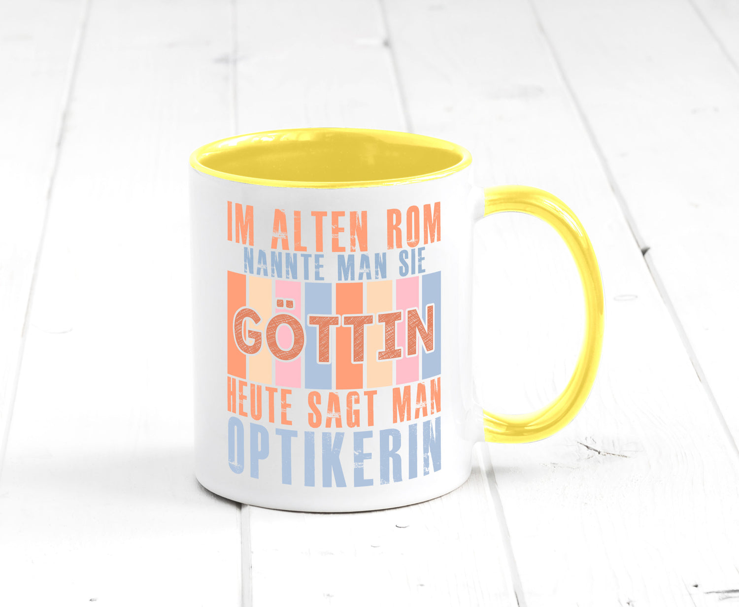 Heute sagt man: Optikerin | Augenoptik lustig Humor Geschenkidee Geschenk Tasse