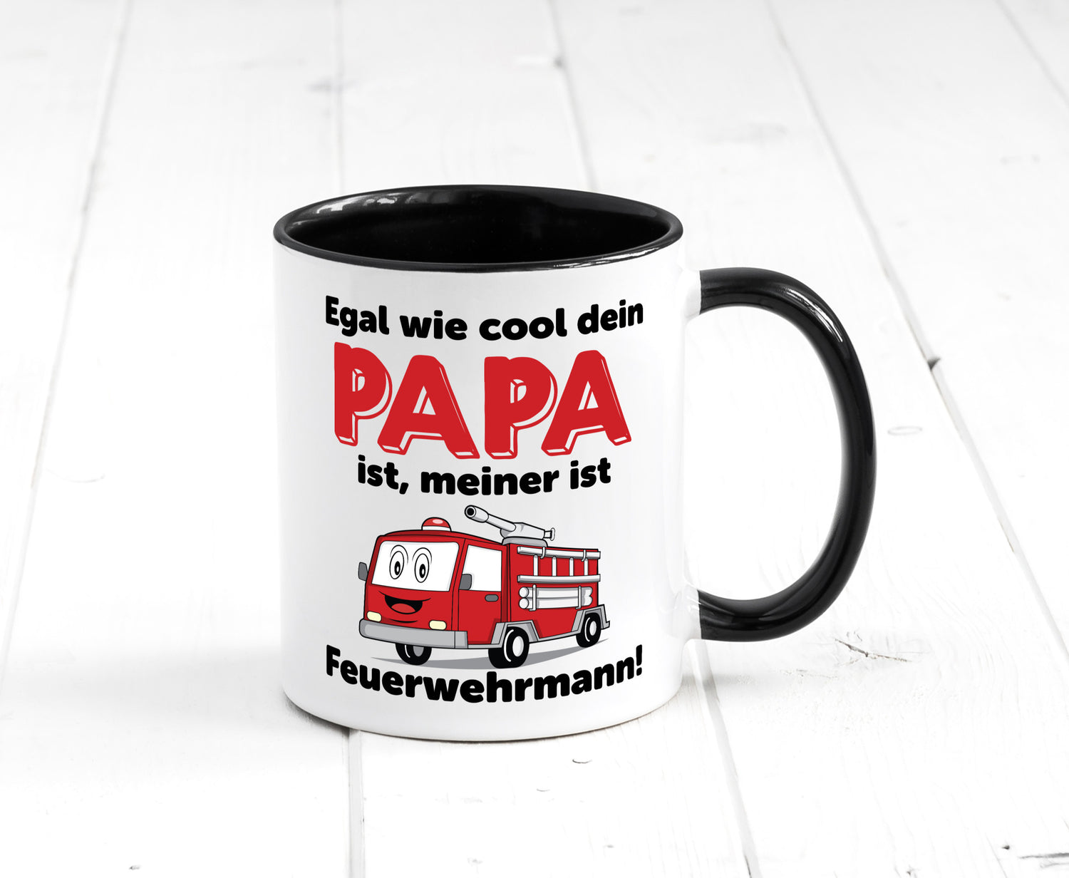 Cooler Papa | Feuerwehrmann Bester der Welt Humor Geschenkidee Tasse